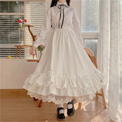 BXOXO - Layered Vintage Style Ruffled Pleated Skirt