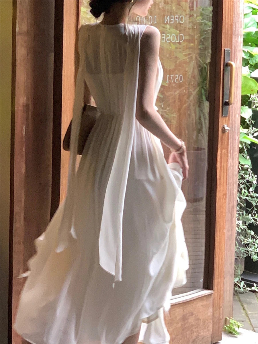 BXOXO Midi Dress Women Elegant Summer New Fashion Evening Party Ladies Slim Vestidos Vintage Design Clothes Female Korean Dresses