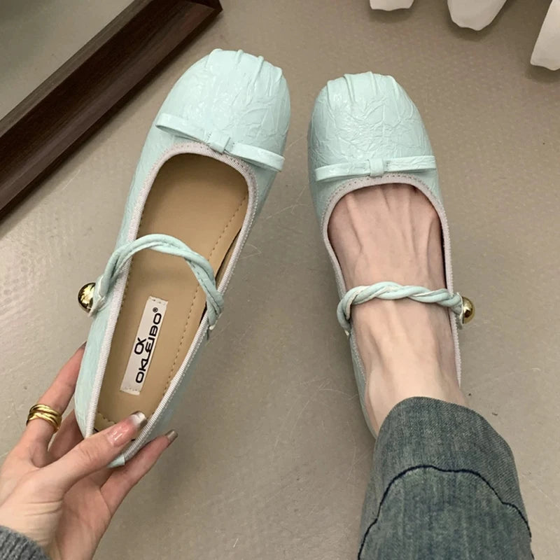 Bxoxo Women Mary Jane Loafers Shoes Flats Dress Bow Sandalias Women Summer 2025 Designer Fashion Sport Shoes Luxury Chaussure Femme