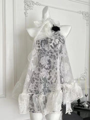 2000s Aesthetic American Vintage Women Dress Sets Hottie Design Leopard Y2k Evening Dress Female Fashion Fairy Retro Outfits New