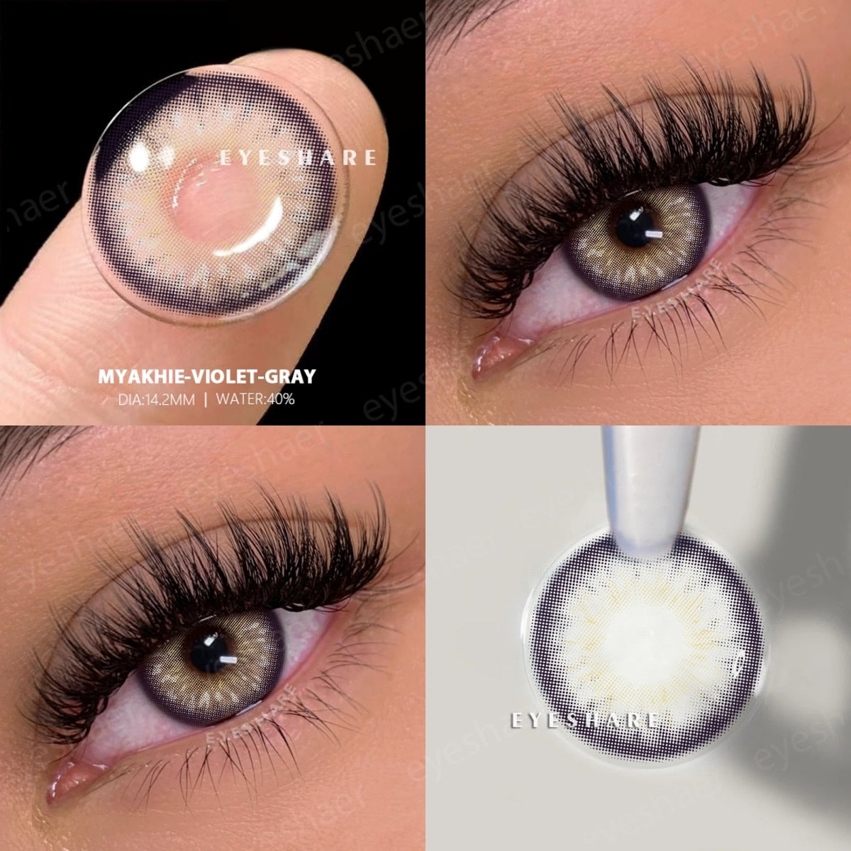 BXOXO 2pcs Natural Color Contact Lenses for Eyes Gray Contact Lens Yearly Fashion Blue Contact Lens Colored Eye Contacts