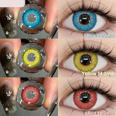 BXOXO -2PCS/1Pair Halloween COSPALY Series Colorful Lenses for Eyes Colored Cosmetic Contact Lenses Crazy Lens for Yearly Use