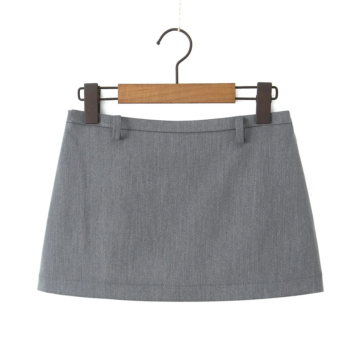 BXOXO Y2K Low Waist Mini Skirt With short lining Sexy A-line Package Hips Mini Short Skater Party Femme Gray Black