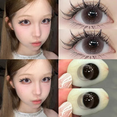 BXOXO Natural Colored Eyes Lenses Green Lenses Contacts Lens Beauty Pupils with Graduation Contact Korean Lenses Make Up