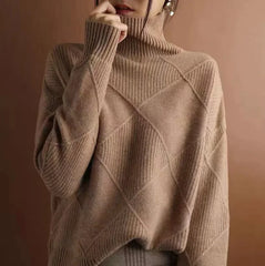 Bxoxo New UZZDSS High Necked Cashmere Plain Sweater Pullovers