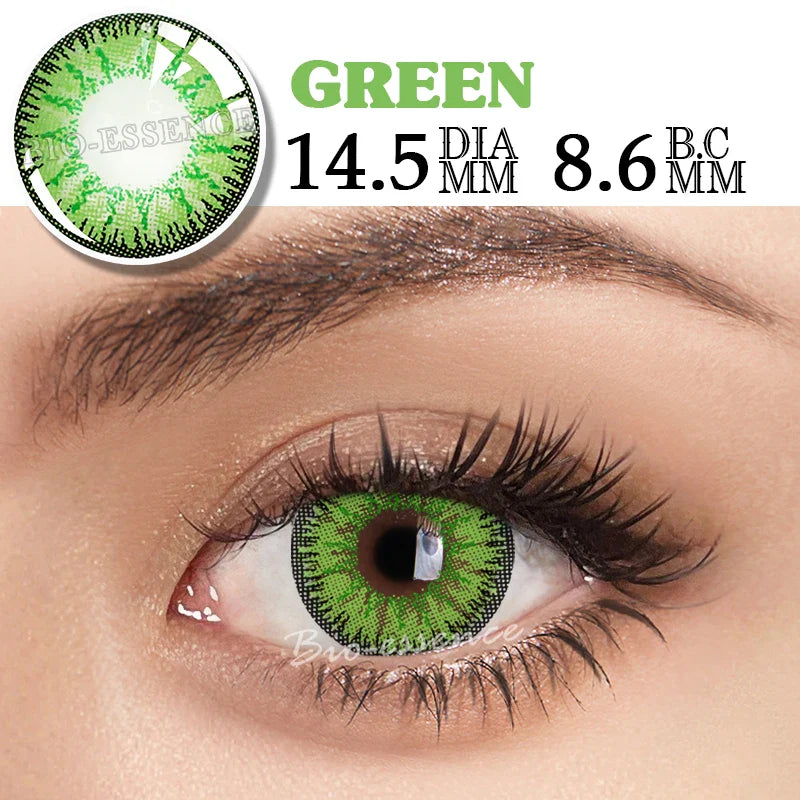 BXOXO Green Lenses 1 Pair Colored Contact Lenses for Eyes Anime Accessories Anime Lenses Cosplay Lenses Halloween