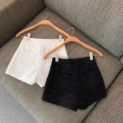 BXOXO Shorts Women Sexy Skinny Y2k Clothes High Waist European Streetwear Fashion Trouser Cool Thick Button-Fly Wide Leg New