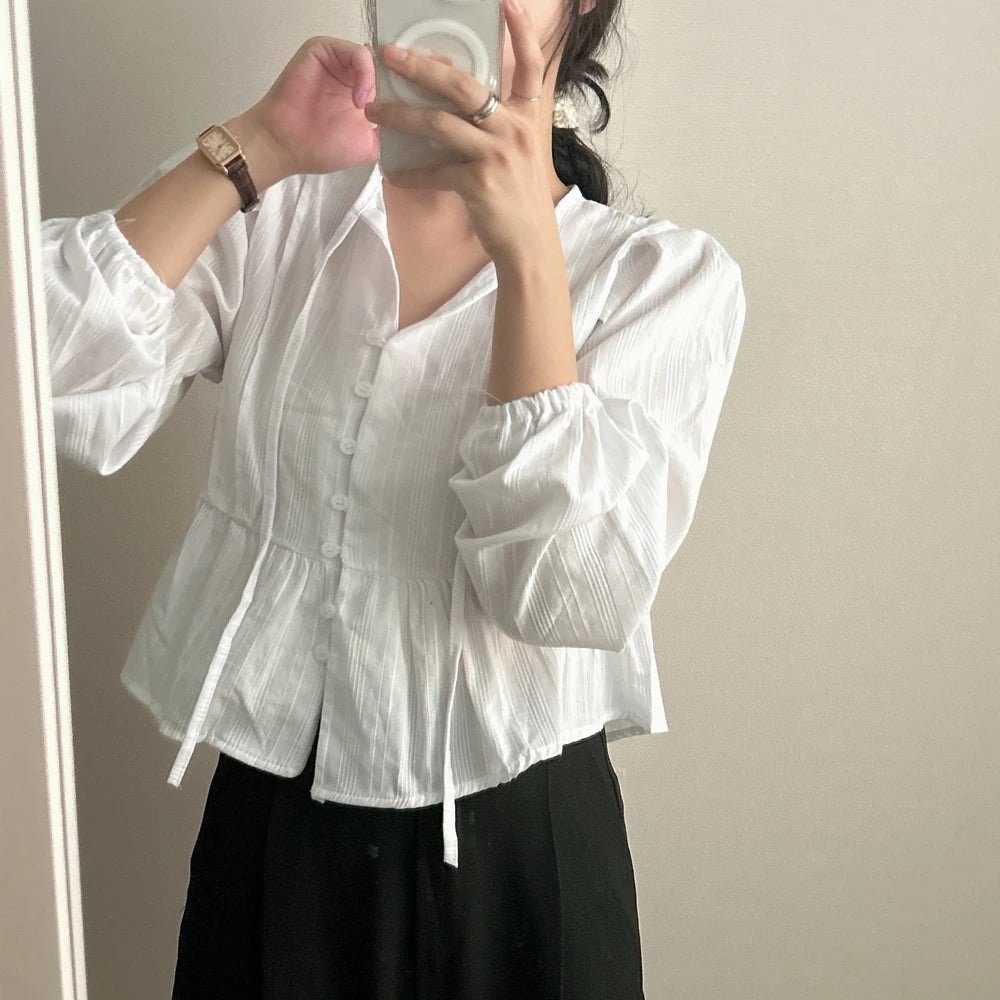 Bxoxo Chic Early Spring Long Sve irt with Sa Single Button k Pattern Women's Premium Quali Polyester Fiber FX-2F242A-82...