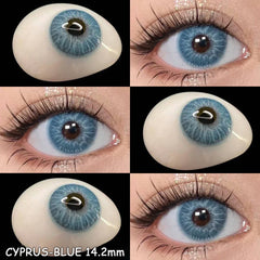 BXOXO 2pcs New Colored Contacts Lenses Natural Blue Lense Brown Eye Contacts Lenses Yearly Use Fashion Lenses Beauty Pupils