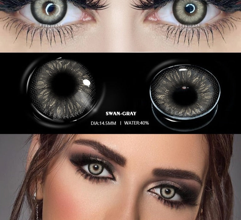 BXOXO Color Lens Eyes 2pcs Natural Color Contact Lenses For Eyes Yearly Beauty Contact Lenses Eye Cosmetic blue Color Lens