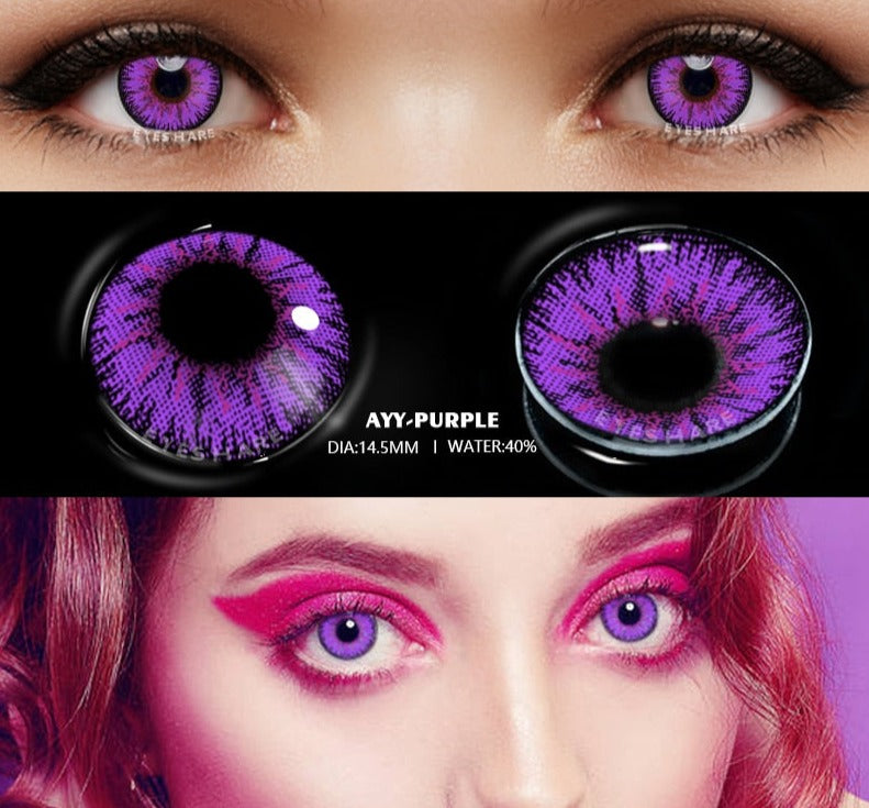 BXOXO 1pair Halloween Cosplay Color Contacts Lenses For Eyes Blue Black Colored Lens Anime Yearly Beauty Makeup Contacts Lens