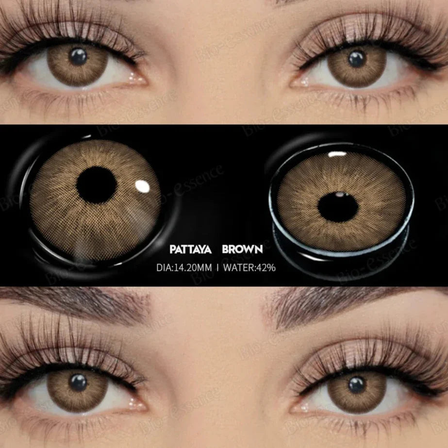 BXOXO Myopia Lenses 1 Pair Colored Contact Lenses with Degree Natural Eye Contact Prescription Lens Fashion Lenses