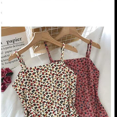 BXOXO Summer For Tank Strap Floral Printing Backless Casual Evening Party Sexy Women'S Prom One Piece Basic Corset MIni Dress