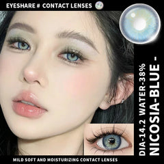 BXOXO Color Contact Lenses for Eyes 2pcs Colorcon Green Lenses Cosmetics Blue Contact Lenses Yearly Cosmetic Gray Eye Lens