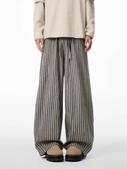 Bxoxo Women's Black Gothic Striped Long Pants Baggy Sweatpants Harajuku Y2k Emo Vintage Oversize Trousers Japanese 2000s Style Clothes