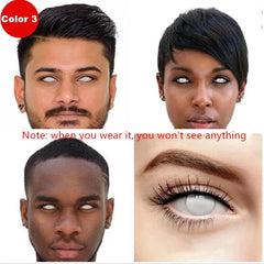 BXOXO Colored Contact Lenses for Eyes White Lenses Cosplay Contact Lenses Crazy Lenses Halloween Eyes Lens Black Lenses