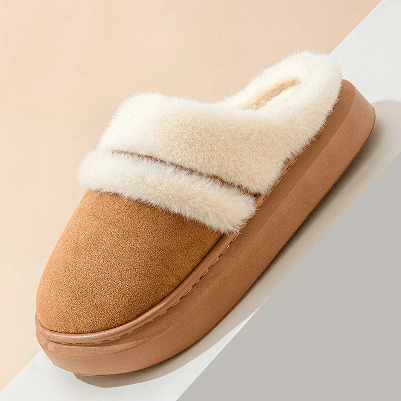 BXOXO Fashion Fluffy Plush Thick Bottom Slippers New Winter Womens Thicken Warm Slippers Casual Indoor Indoor Cotton Slides Shoes