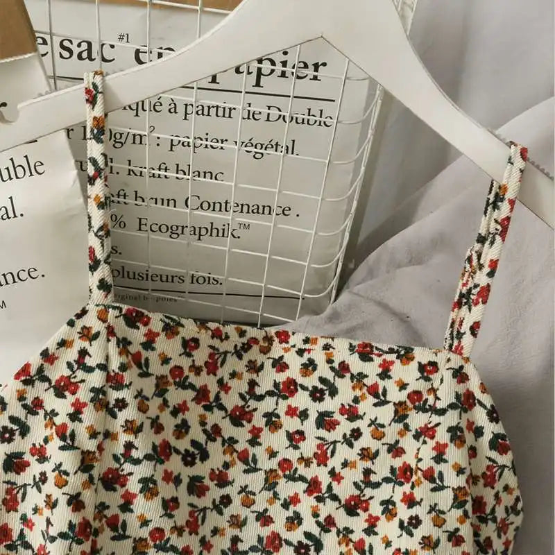BXOXO Summer For Tank Strap Floral Printing Backless Casual Evening Party Sexy Women'S Prom One Piece Basic Corset MIni Dress