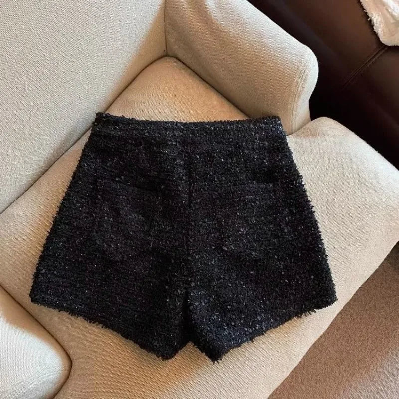 BXOXO Shorts Women Sexy Skinny Y2k Clothes High Waist European Streetwear Fashion Trouser Cool Thick Button-Fly Wide Leg New