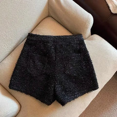 BXOXO Shorts Women Sexy Skinny Y2k Clothes High Waist European Streetwear Fashion Trouser Cool Thick Button-Fly Wide Leg New