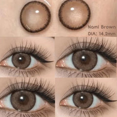 BXOXO Contact Lenses for Eyes with Degree 1 Pair Big Eye Lenses Brown Lenses Fog Pearl Lens Korean Lenses Natural Lenses