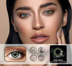 BXOXO 2pcs Natural Colored Contact Lenses For Eyes Blue Colored Contact Lens For Eyes Yearly Beautiful Makeup Contact Lenses