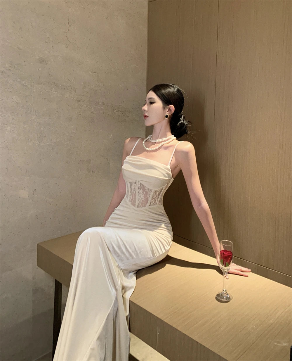 Bxoxo Sexy Women Bodycon Casual Solid Slim Long Dress Spaghetti Strap Vintage Elegant Party Prom Dresses Female Clothes Robe Vestidos
