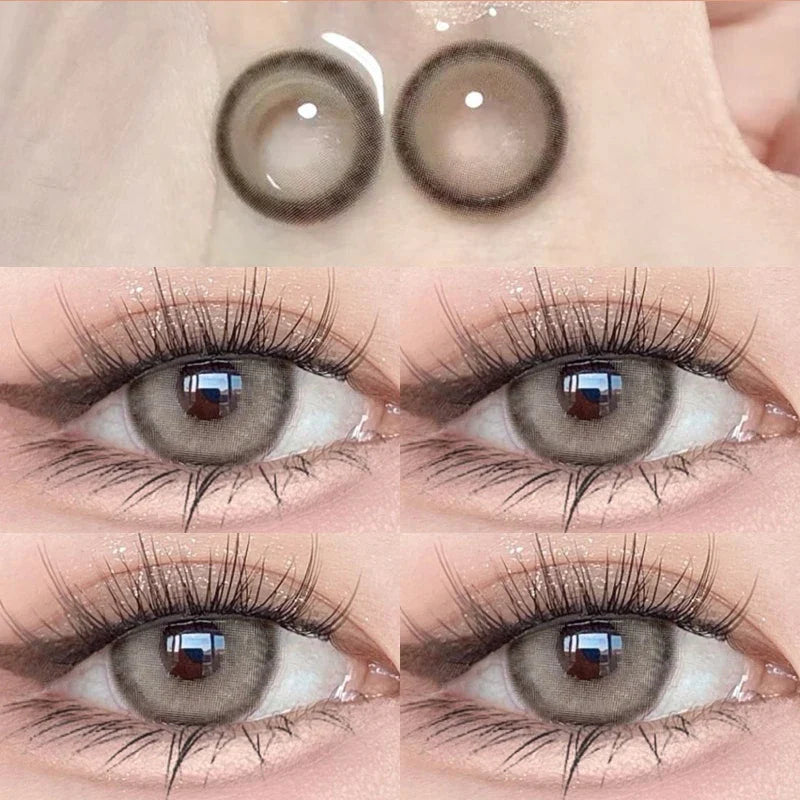 BXOXO 1 Pair Natural Color Contact Lenses for Eyes with Myopia Diopter High Quality Eyes Color Lens Makeup Yearly Fast Shipping