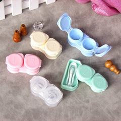 BXOXO Fashion Tweezers Suction Stick Mini Contact Lens Case Set Girl Colored Contact Lenses Box Eyes Contact Lens Container