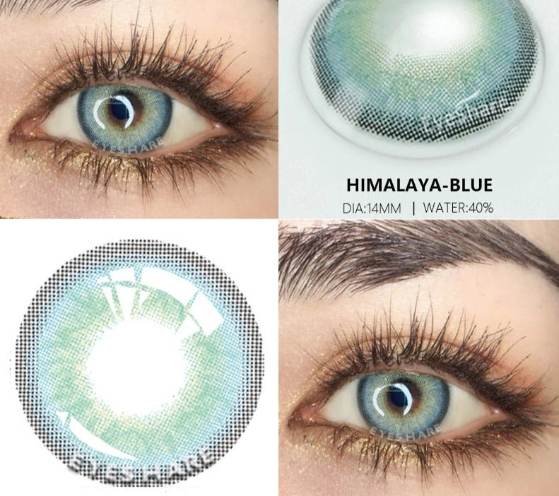 BXOXO Color Lens Eyes 2pcs Natural Color Contact Lenses For Eyes Yearly Beauty Contact Lenses Eye Cosmetic blue Color Lens