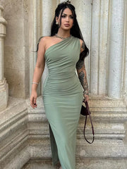 BXOXO Summer Maxi Dress Women Sexy Split Fashion Sleeveless Backless Slim Dress Female Casual Streetwear Club Elegant Party Dresses