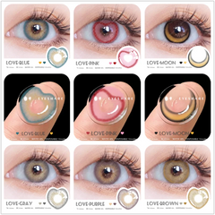 Colored Contact lenses Blue Pink Colorful Contact Lens for eyes Natural Cosmetic Makeup Yearly Use 2pcs/pair