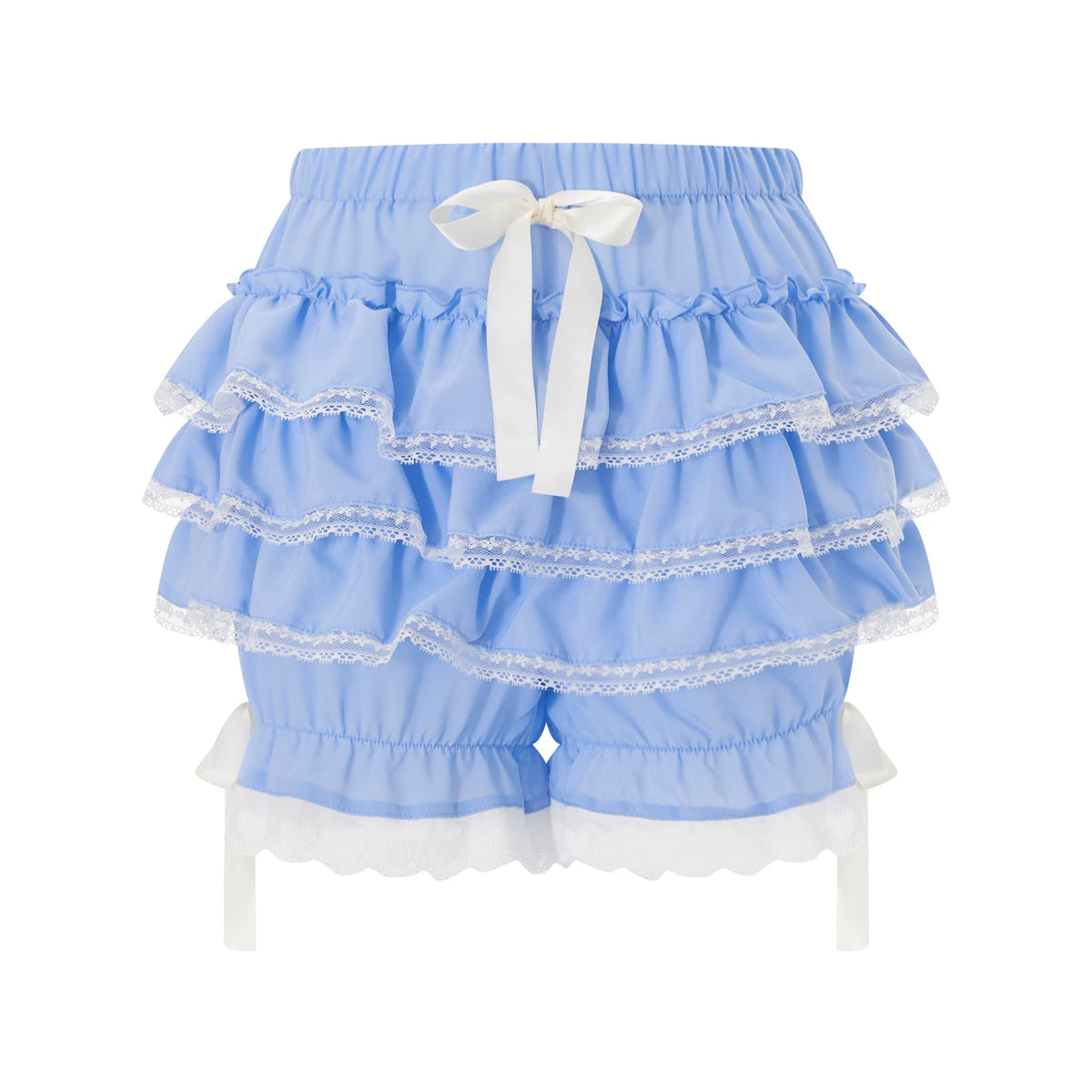 BXOXO Women Y2k Lolita Bloomers Ruffle Pumpkin Panties Bottom Lace Trim Layered High Waist Short Pants Boyshorts Micro Bottoms