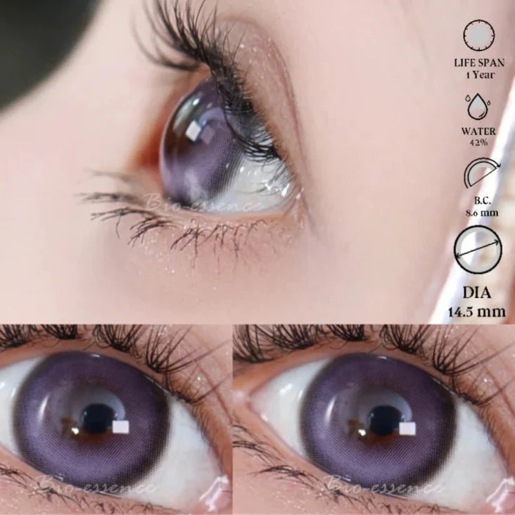 BXOXO 1 Pair Colorcon Korean Colored Contact Lenses with Degree Myopia Lenses Anime Accessories Pink Lenses Cosplay Lenses