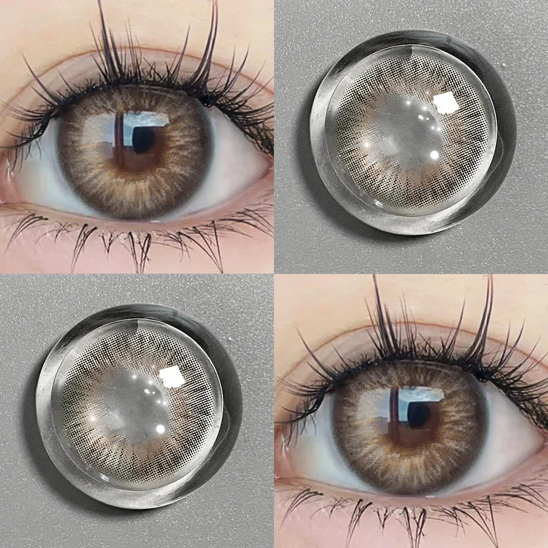 BXOXO Color Contact Lenses For Eyes Gray Prescription Lenses Contact Lenses with Diopters Colored Eye Lenses Beauty Pupils