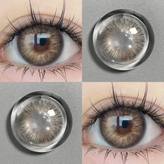 BXOXO Color Contact Lenses For Eyes Gray Prescription Lenses Contact Lenses with Diopters Colored Eye Lenses Beauty Pupils