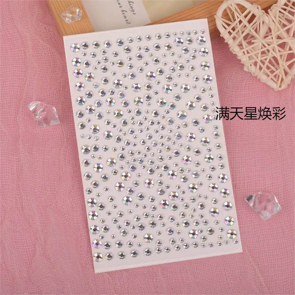 BXOXO Fashon Butterfly Face Stickers Pearl Temporary Tattoo Stickers Waterproof Glitter Eyeshadow Body for Festival Makeup