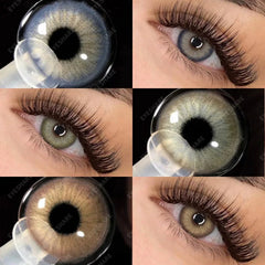 BXOXO Color Contact Lenses for Eyes Brown Lenses High Quality Natural Contact Lenses Blue Colored Pupils for Eyes Yearly