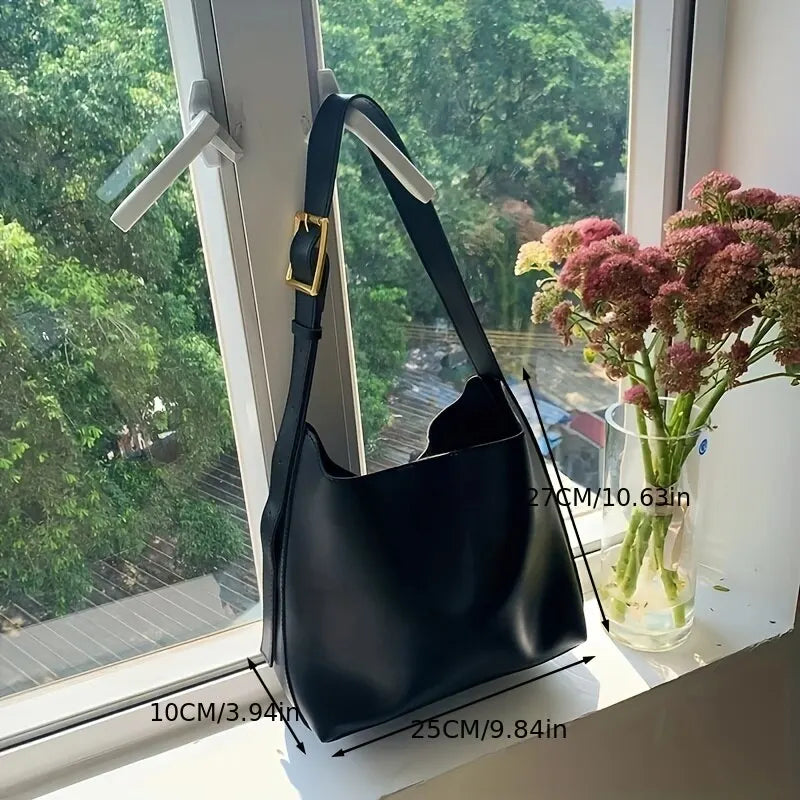 BXOXO All-Match Women Shoulder Bag Solid Fashion Handbag Crossbody Bag Women's Minimalist PU Leather Bag For Work