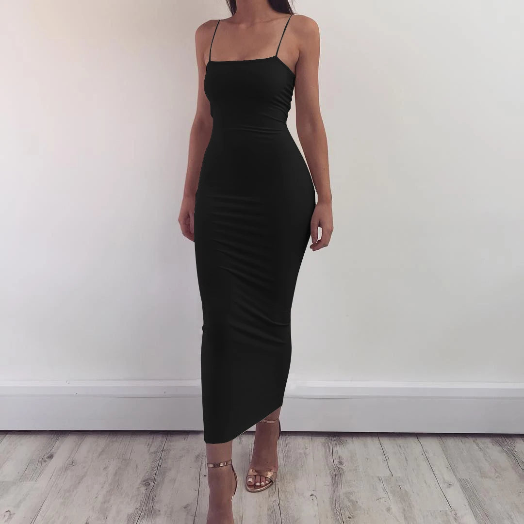 BXOXO New Summer Women's Dress Long Sling Dresses Club Sexy Suspender Dress