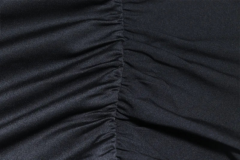 BXOXO Sexy Deep V Neck Tassel Slim Bodycon Dress Women Sleeveless Girdling Waist Skinny Mini Dress Elegant Club Party Vestidos