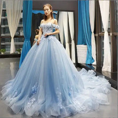 BXOXO Luxury Sky Blue Lace Quinceanera Dresses Sweetherts Tulle Party Vestidos 15 Anos Vintage Ball Gown Quinceanera Gown