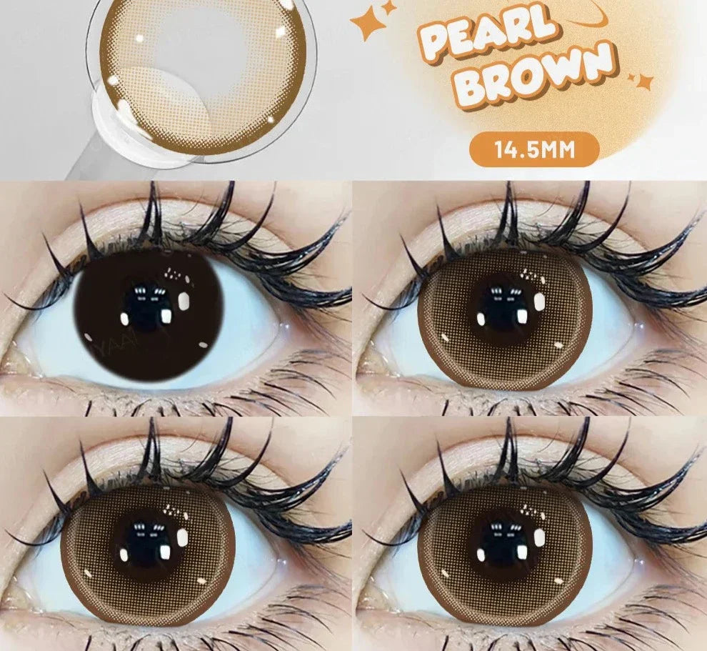 BXOXO 15mm Big Diameter Black Lenses 14.5mm Lenses Colored Contact Lenses for Eyes Big Eye Lenses Natural Look Lenses