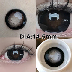 BXOXO 2pcs/Pair Contact Lenses Fast Shipping Big Black Lenses for Eyes Beauty Pupils Comestic Eye Color Lens 14.5mm/14.2mm