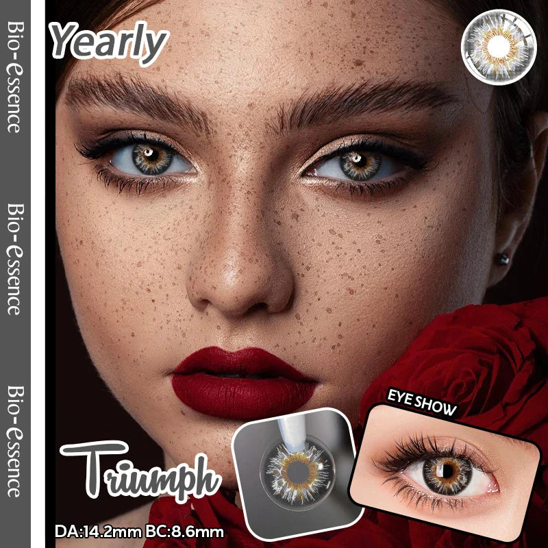 BXOXO 1 Pair Colored Contact Lenses Natural Look Brown Eye Lenses Gray Contact Blue Lenses Fast Delivery Green Eye Lenses