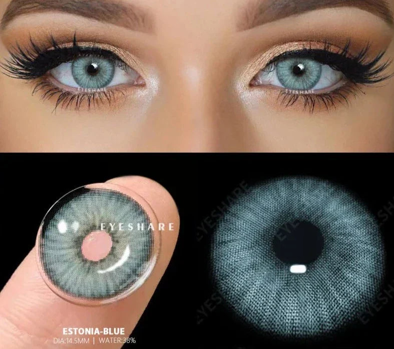 BXOXO Coloured Contact Lenses for Eyes 1pair Gray Pupils Lens Blue Eye Lenses Green Lens Yearly Brown Contacts Cosmetic Lens
