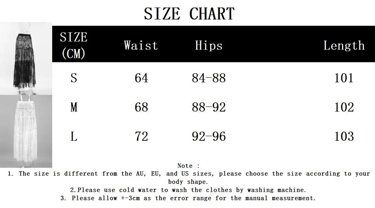 Bxoxo New Jacquard Lace Sheer Long Skirt Women Elastic Waist White Sexy Transparent Maxi Skirts Female Streetwear Fashion Faldas Jupe