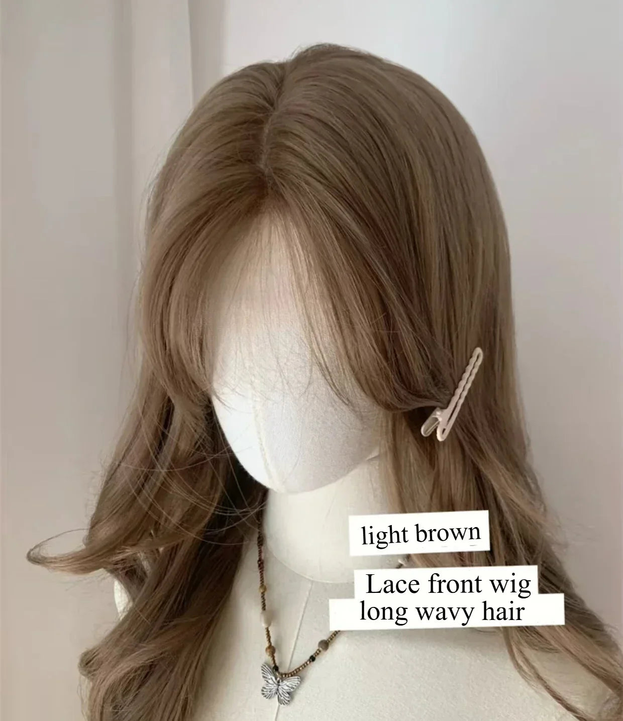BXOXO Light Brown Wig for Women Long Wavy Hair Synthetic Wig for Daily Life Cosplay Lolita Heat Resistant Headband Wigs