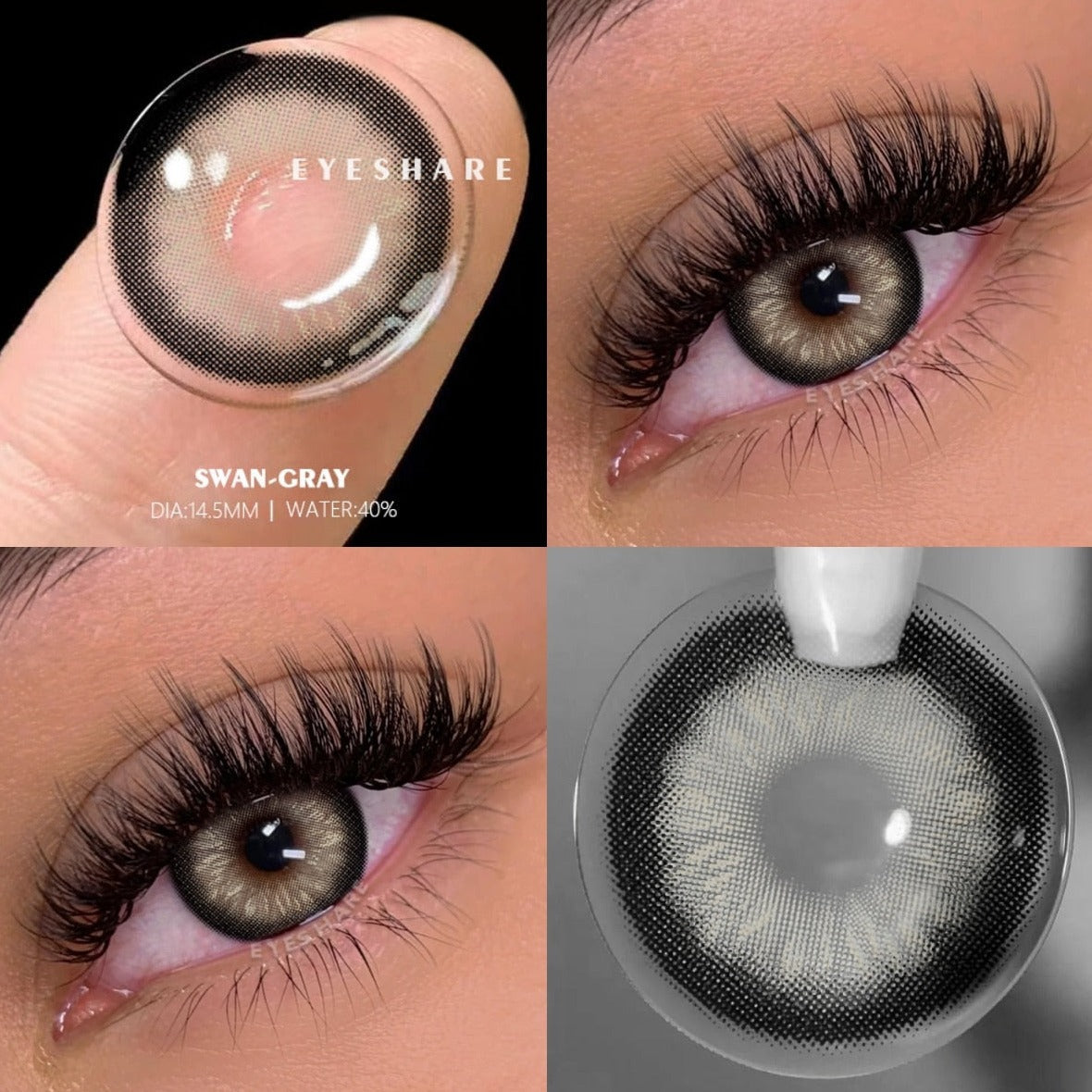 BXOXO 2pcs Natural Color Contact Lenses for Eyes Gray Contact Lens Yearly Fashion Blue Contact Lens Colored Eye Contacts