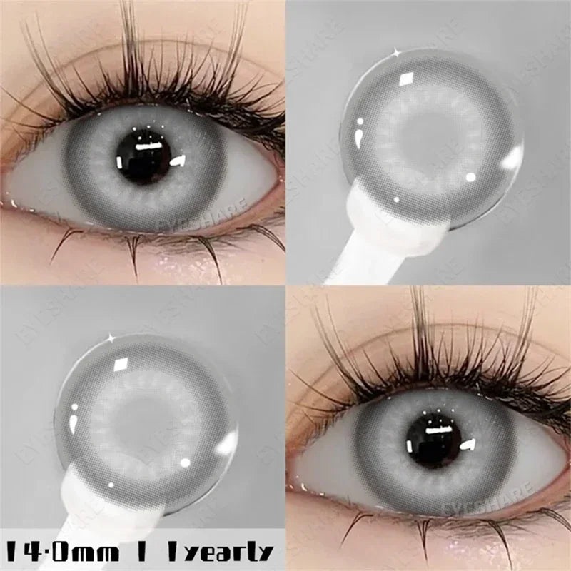 BXOXO New Fashion Color Contact Lenses for Eyes Anime Blue Eyes Contacts Lense Colorful Makeup Eyes Lenses Yearly 2pcs/pair
